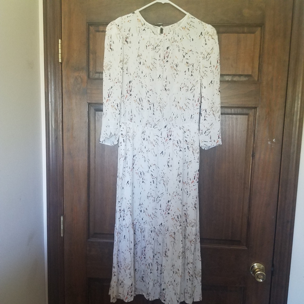 White midi dress